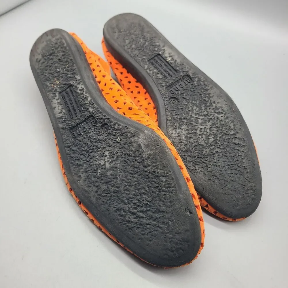Arche Lilly Ballerina Nubuck ballet Flats orange cut-outs Eur 42  US 11 France - Picture 9 of 13